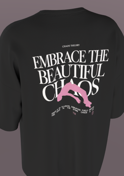 TEDX CRCE - MUMBAI CHAOS - PREMIUM 220 GSM OVERSIZE T-SHIRT - BLACK