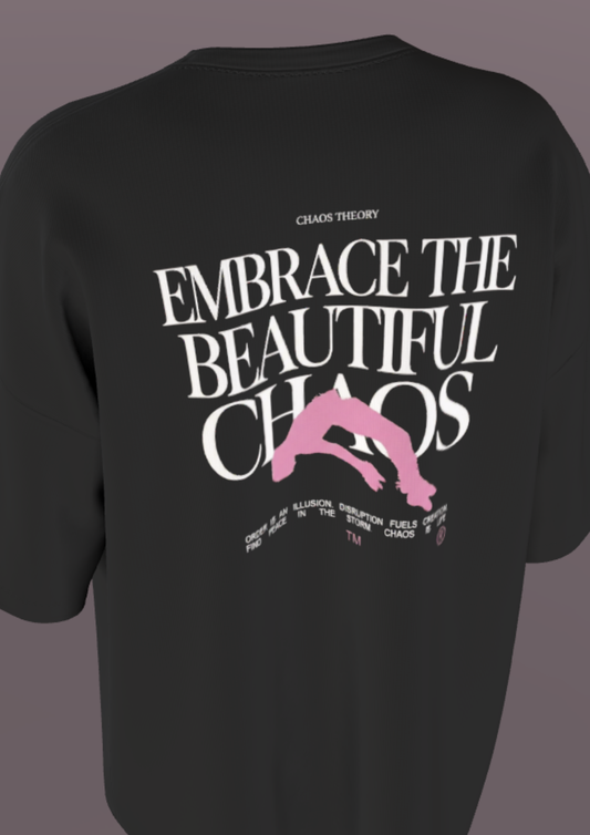 TEDX CRCE - MUMBAI CHAOS - PREMIUM 220 GSM OVERSIZE T-SHIRT - BLACK