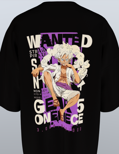 Oversized Anime T-Shirt Level 1:  Monkey D. Luffy "Gear 5 Wanted"