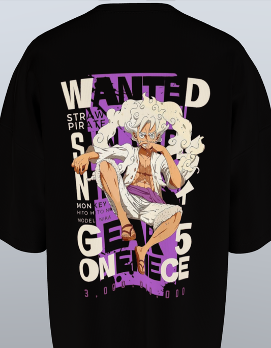 Oversized Anime T-Shirt Level 1:  Monkey D. Luffy "Gear 5 Wanted"