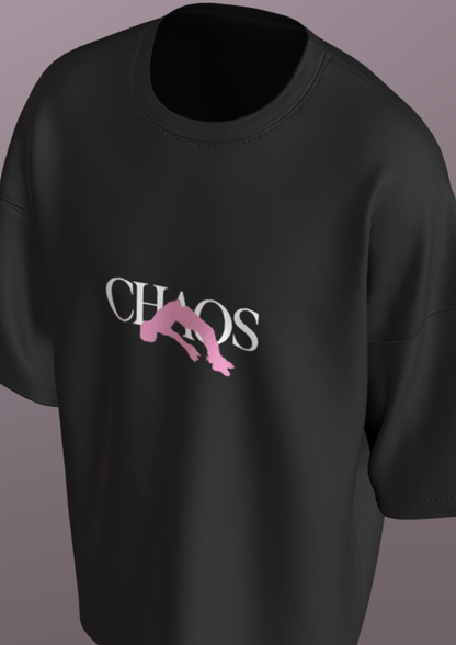 TEDX CRCE - MUMBAI CHAOS - PREMIUM 220 GSM OVERSIZE T-SHIRT - BLACK