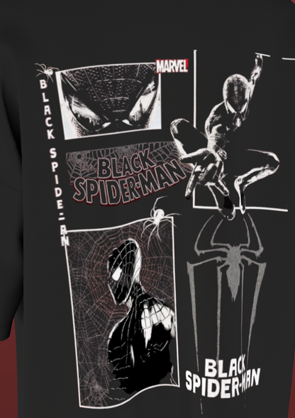NIT TRICHY - BLACK SPIDEY - PREMIUM 220 GSM OVERSIZE T-SHIRT - BLACK