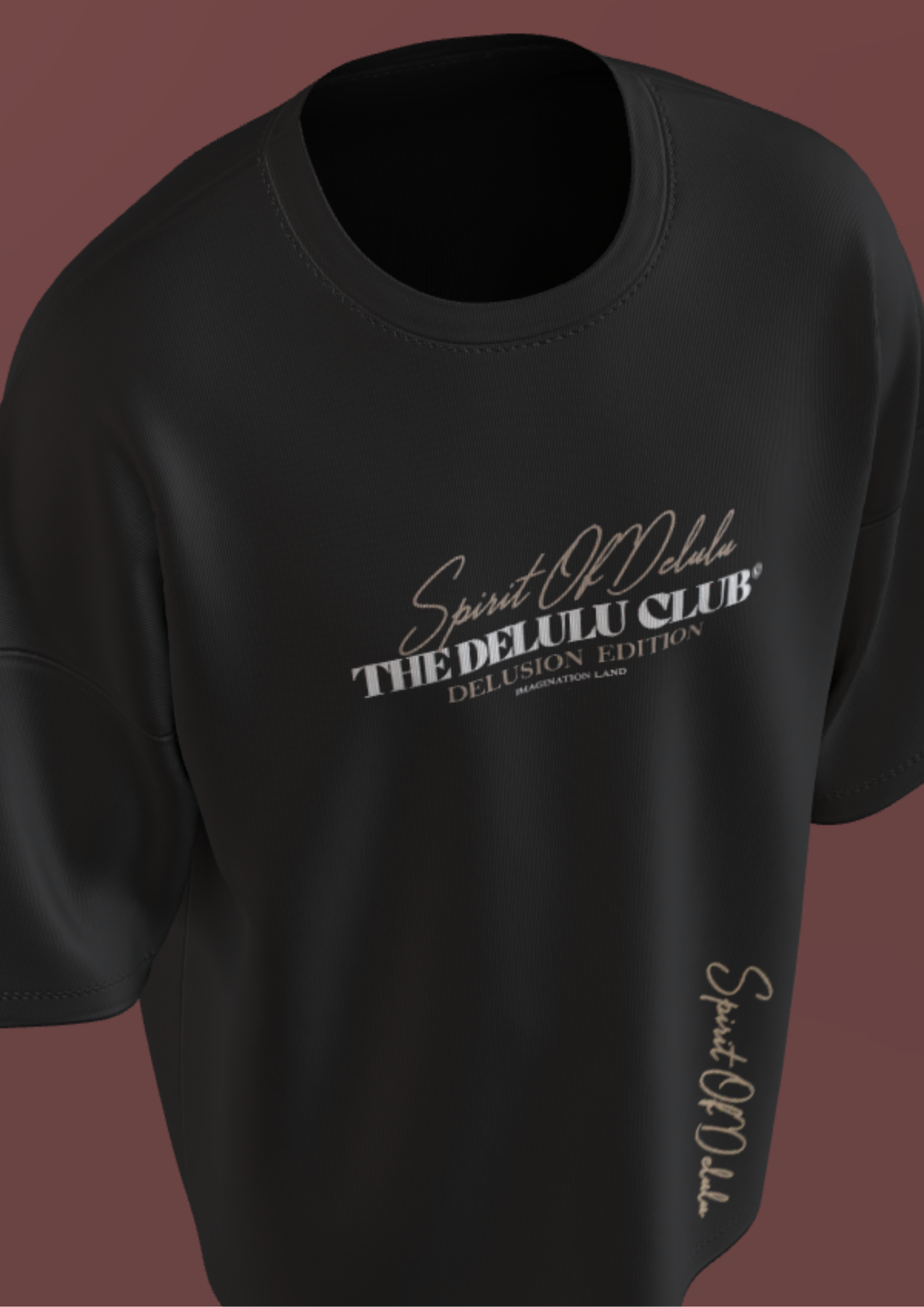 IIM SHILLONG - BLACK DELULU - PREMIUM 220 GSM OZ T-SHIRT