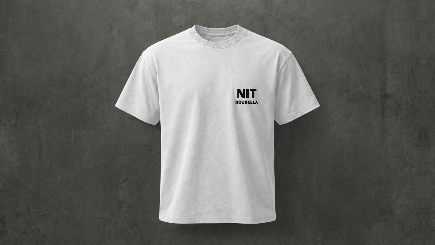 NIT ROURKELA - MINIMILISTIC - PREMIUM 200 GSM REG FIT T-SHIRT - WHITE