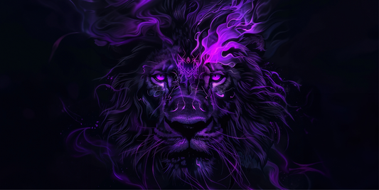 Extra Large Mouse Pad - Neon Lion