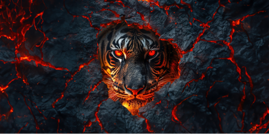Extra Large Mouse Pad - Lava Tiger
