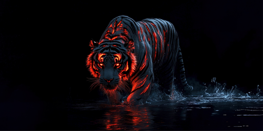 Extra Large Mouse Pad - Neon Tiger