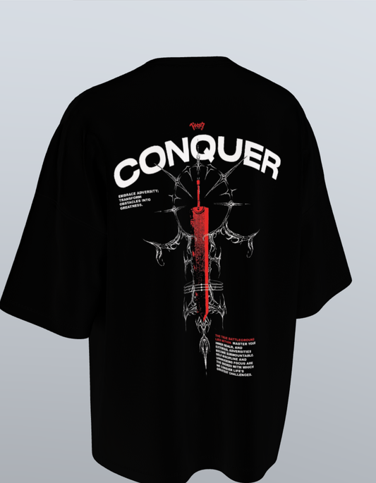 Oversized Anime T-Shirt Level 1: Conquer