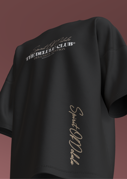 IIM SHILLONG - BLACK DELULU - PREMIUM 220 GSM OZ T-SHIRT