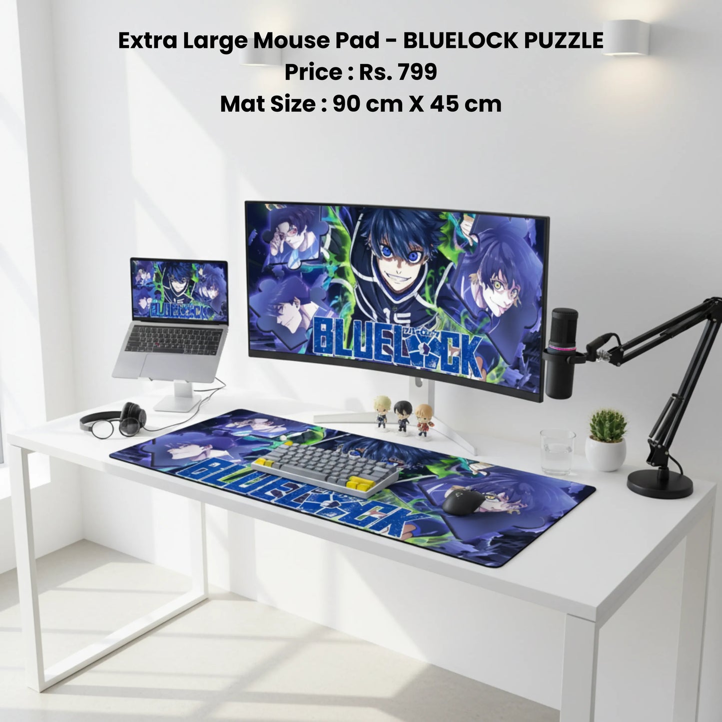 Blue Lock Puzzle - Extra Large Mouse Pad