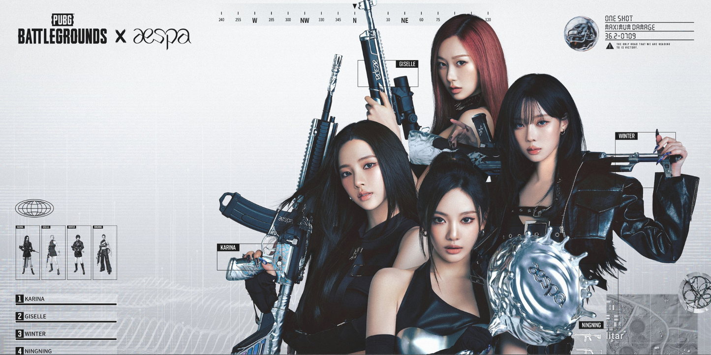 Extra Large Mouse Pad - PUBG x Aespa