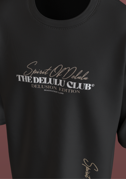 IIM SHILLONG - BLACK DELULU - PREMIUM 220 GSM OZ T-SHIRT