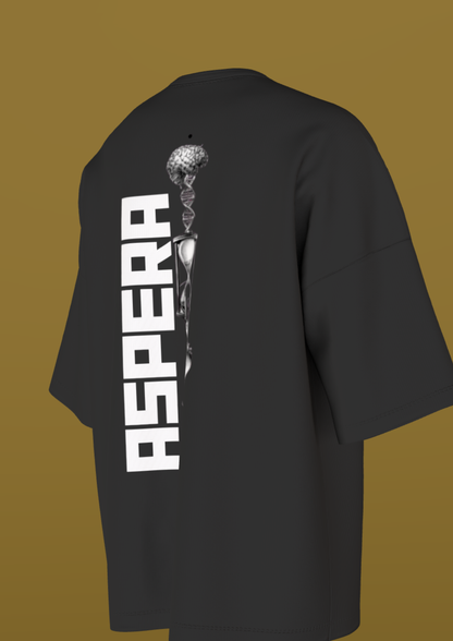 AIIMS MANGALGIRI - THE SPINE - PREMIUM 220 GSM OVERSIZE T-SHIRT - BLACK