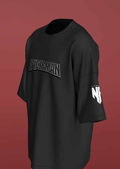 NIT TRICHY - BLACK SPIDEY - PREMIUM 220 GSM OVERSIZE T-SHIRT - BLACK