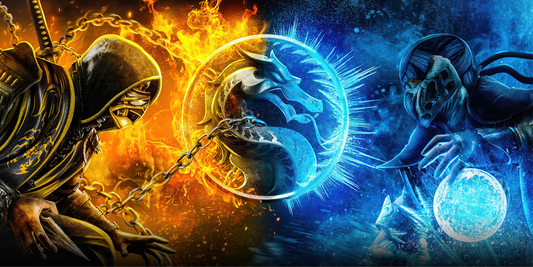 Extra Large Mouse Pad - Mortal Kombat Sub-Zero vs Scorpion