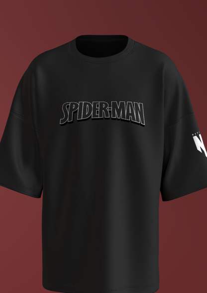 NIT TRICHY - BLACK SPIDEY - PREMIUM 220 GSM OVERSIZE T-SHIRT - BLACK