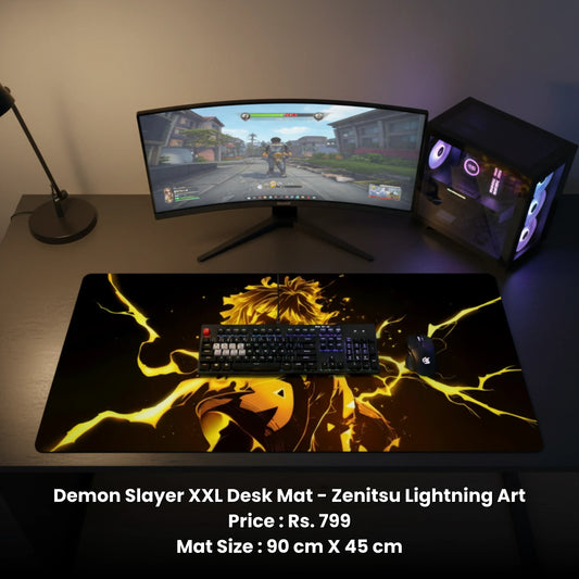 Zenitsu Lightning Art - Demon Slayer XXL Desk Mat