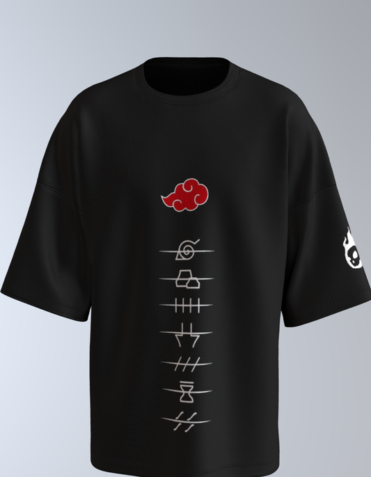 Oversized Anime T-Shirt Level 1 : Akatsuki "Cloud & Members"