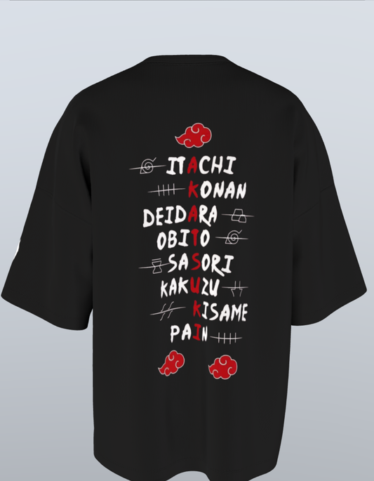 Oversized Anime T-Shirt Level 1: Akatsuki "Cloud & Members"
