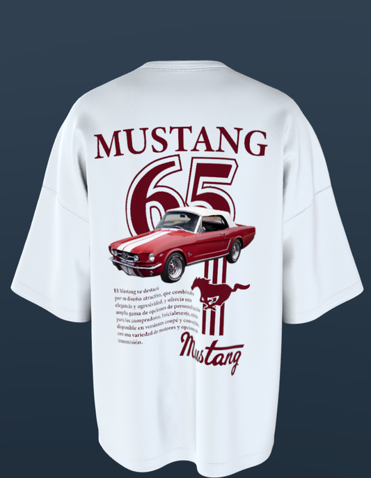 Oversized Premium Cotton T-Shirts - Mustang 65 Classic