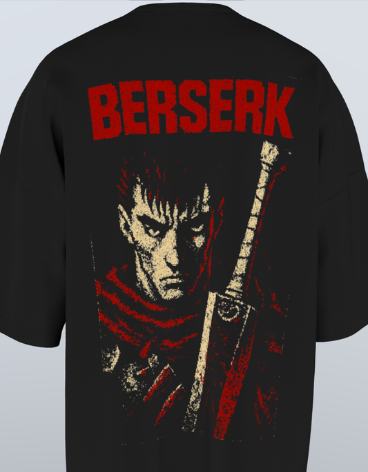 Oversized Anime T-Shirt Level 1: Berserk "Guts and Dragon Slayer"
