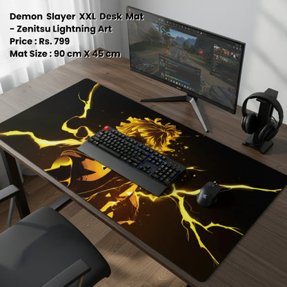 Zenitsu Lightning Art - Demon Slayer XXL Desk Mat