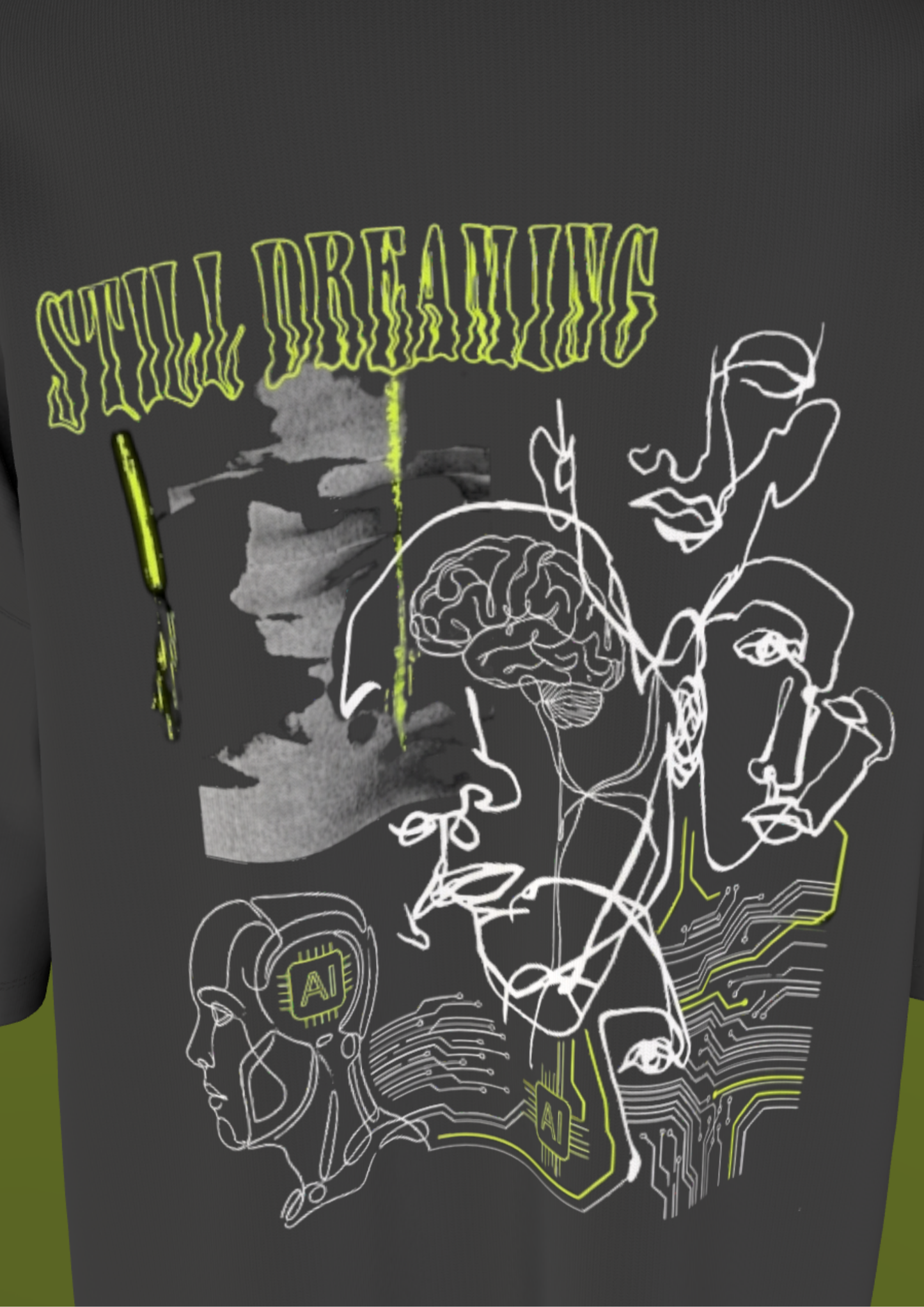 NIT SIKKIM  - BLACK DREAMING  - PREMIUM 220 GSM OVERSIZE T-SHIRT