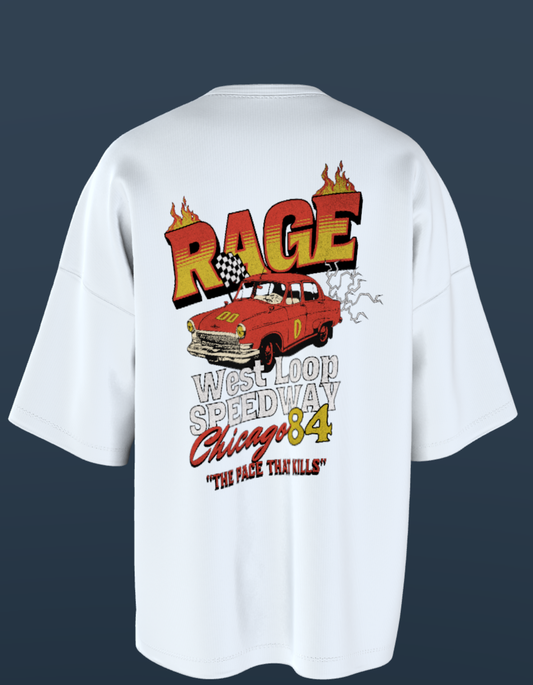 Oversized Premium Cotton T-Shirts - Rage Speedway Classic