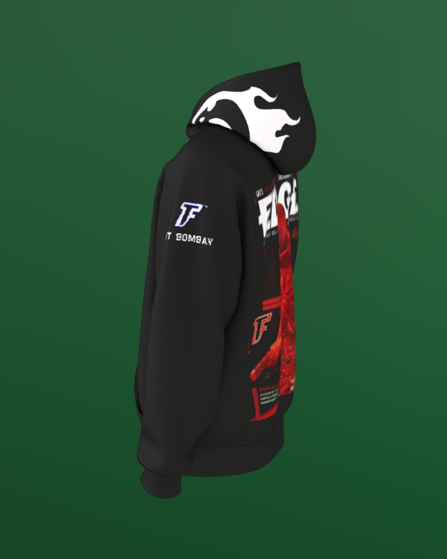 IIT BOMBAY- PREMIUM HOODIE - CYBER RED