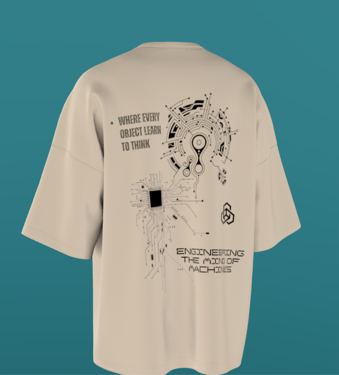 IIT DELHI - OFFWHITE CHAOS - PREMIUM 240 GSM OVERSIZE TSHIRT