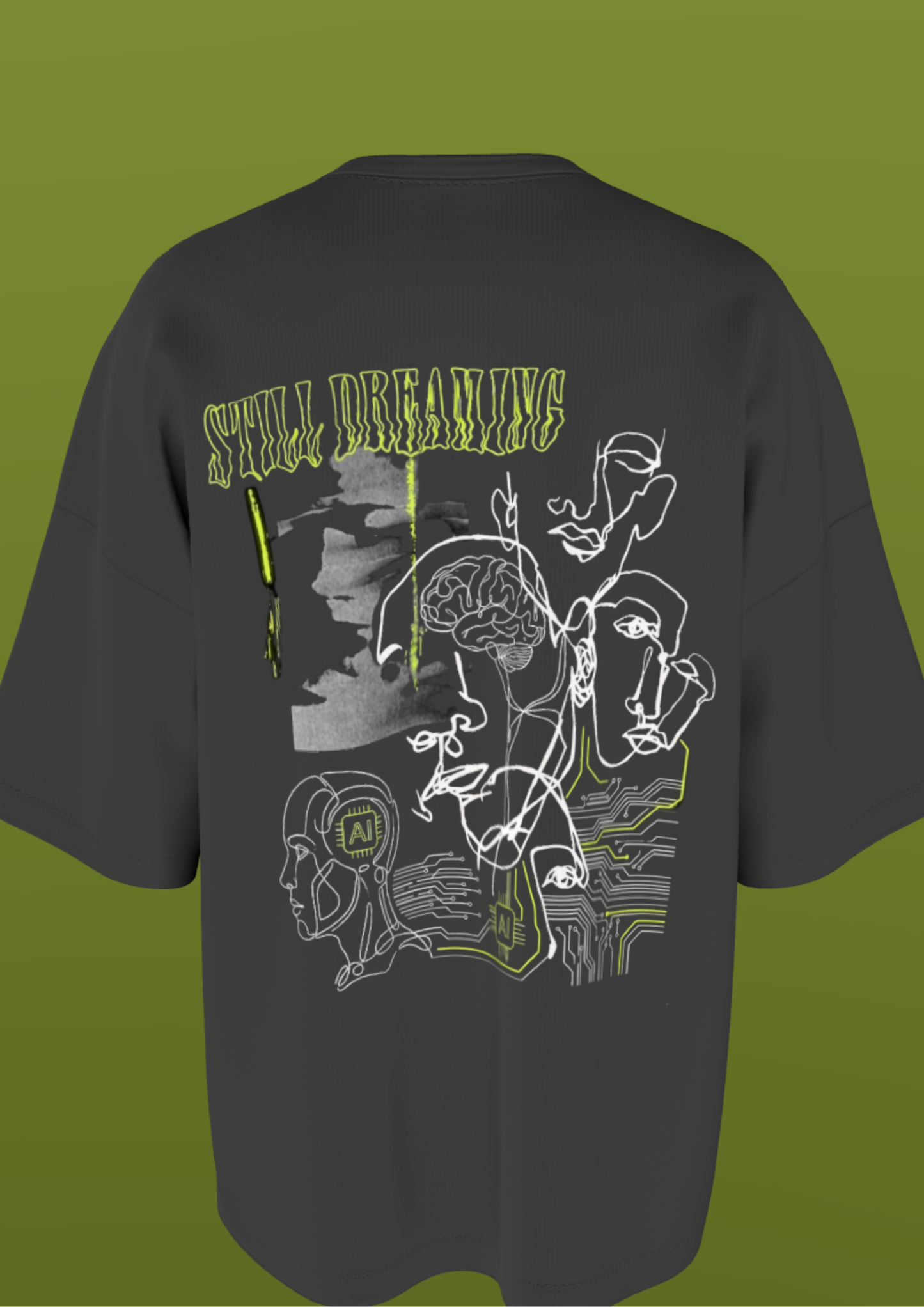 NIT SIKKIM  - BLACK DREAMING  - PREMIUM 220 GSM OVERSIZE T-SHIRT