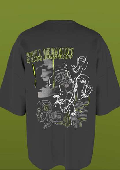 NIT SIKKIM  - BLACK DREAMING  - PREMIUM 220 GSM OVERSIZE T-SHIRT