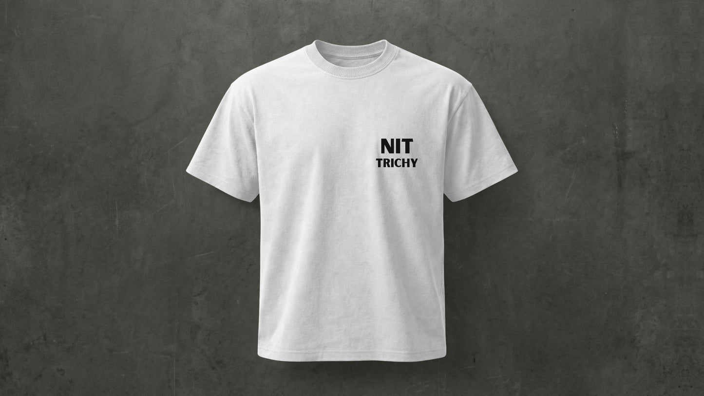 NIT TRICHY - MINIMILISTIC - PREMIUM 200 GSM REG FIT T-SHIRT - WHITE