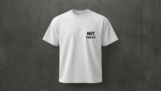 NIT TRICHY - MINIMILISTIC - PREMIUM 200 GSM REG FIT T-SHIRT - WHITE