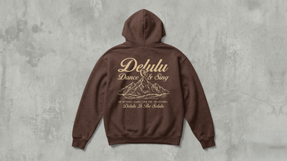 IIM SHILLONG - BROWN DELULU - PREMIUM  380 GSM OVERSIZE EXPORT HOODIES