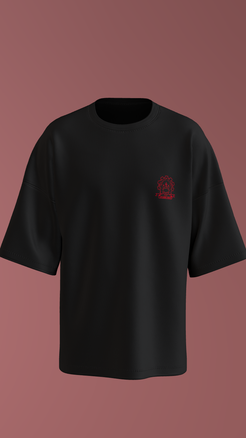 NIT KURUKSHETRA - 3 - PREMIUM 220 GSM OVERSIZE T-SHIRT - BLACK