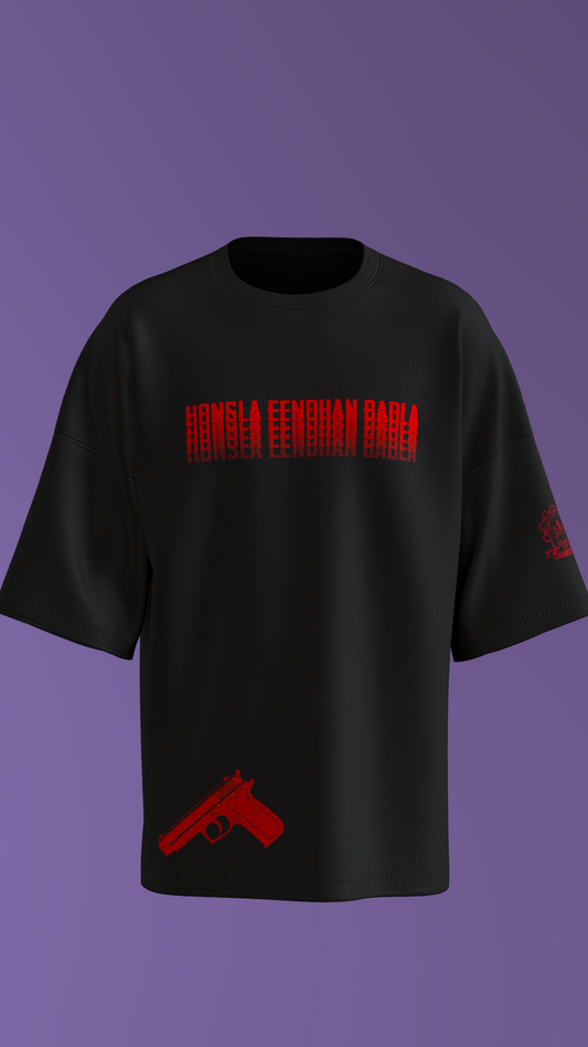 NIT KURUKSHETRA - 2 - PREMIUM 220 GSM OVERSIZE T-SHIRT - BLACK