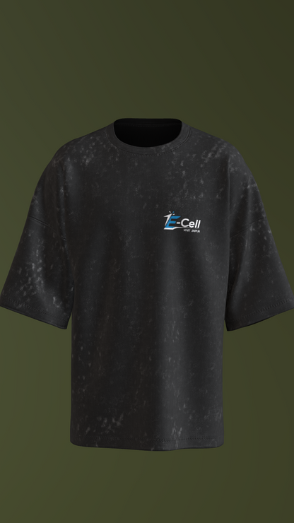 NIT JAIPUR - THE BRAIN - PREMIUM 240 GSM OZ ACID WASH T-SHIRT - BLACK