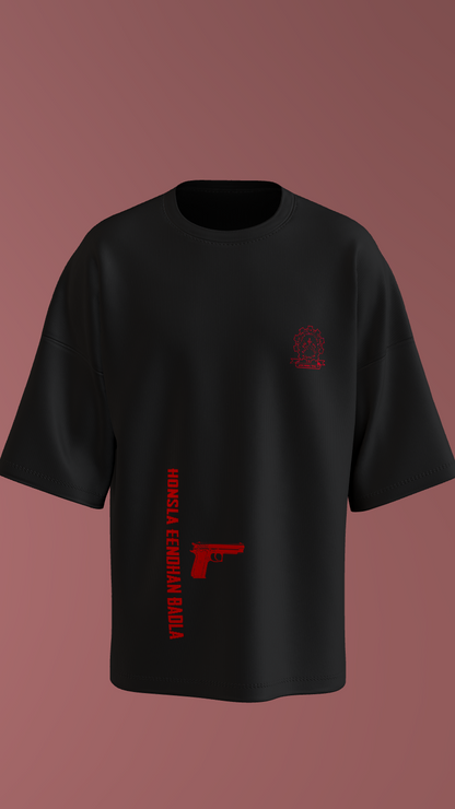 NIT KURUKSHETRA - 4 - PREMIUM 220 GSM OVERSIZE T-SHIRT - BLACK