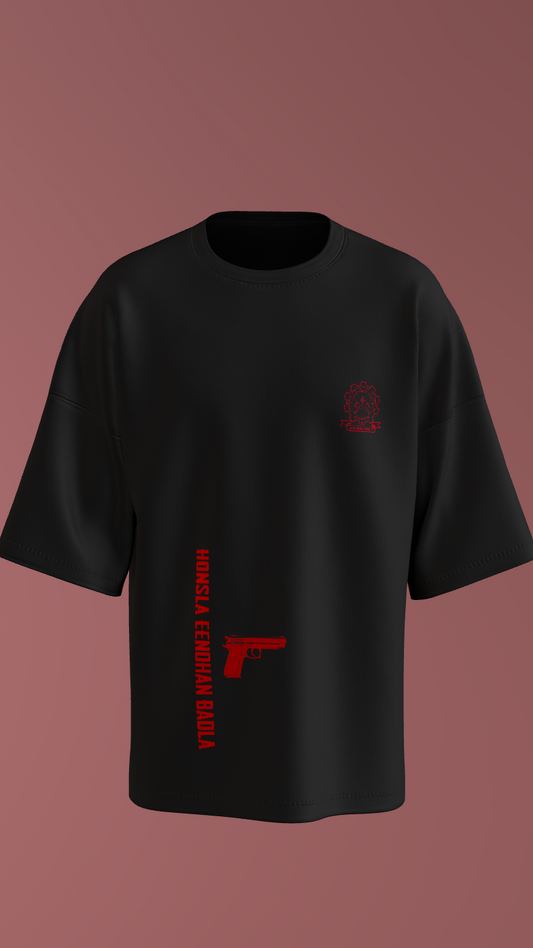 NIT KURUKSHETRA - 4 - PREMIUM 220 GSM OVERSIZE T-SHIRT - BLACK