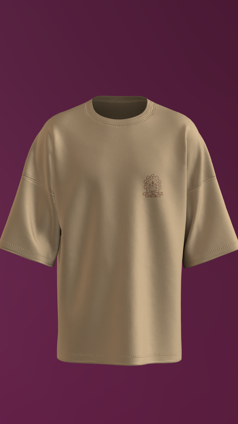 NIT KURUKSHETRA - PREMIUM 240 GSM OVERSIZE T-SHIRT - BEIGE
