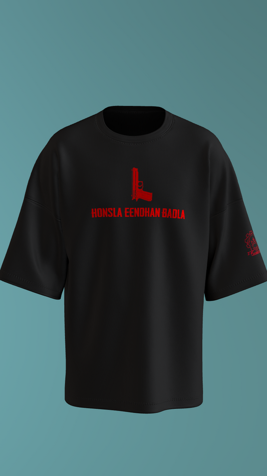 NIT KURUKSHETRA - 1 - PREMIUM 220 GSM OVERSIZE T-SHIRT - BLACK