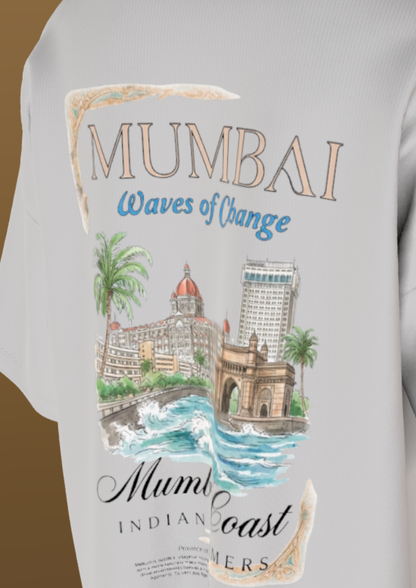 TEDX CRCE - WHITE MUMBAI - PREMIUM 240 GSM OVERSIZE T-SHIRT - WHITE