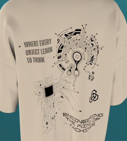 IIT DELHI - OFFWHITE CHAOS - PREMIUM 240 GSM OVERSIZE TSHIRT