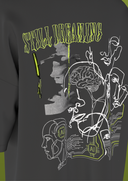 NIT SIKKIM  - BLACK DREAMING  - PREMIUM 220 GSM OVERSIZE T-SHIRT