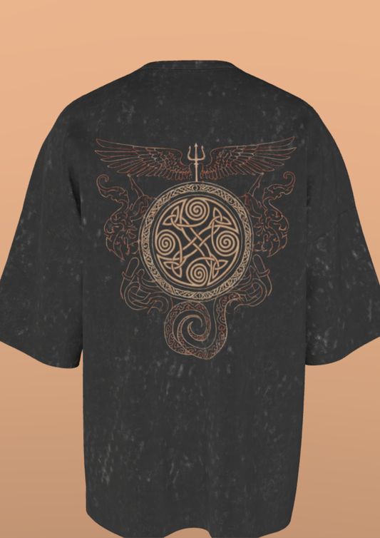 IIT DELHI - THE EMBLEM - PREMIUM 250 GSM ACID WASH OVERSIZE TSHIRT