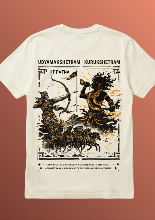 IIT PATNA - THE BATTLE - PREMIUM REGULAR TSHIRTS -  OFF WHITE