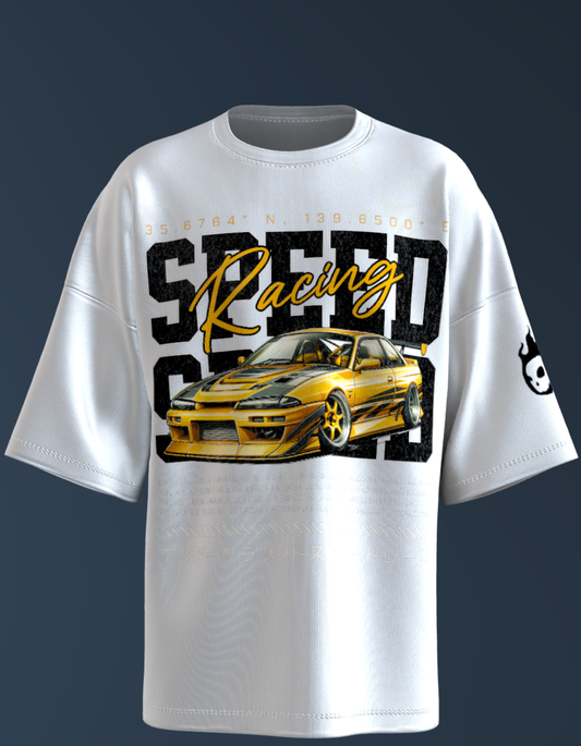 Oversized Premium Cotton T-Shirts - Speed Racing JDM