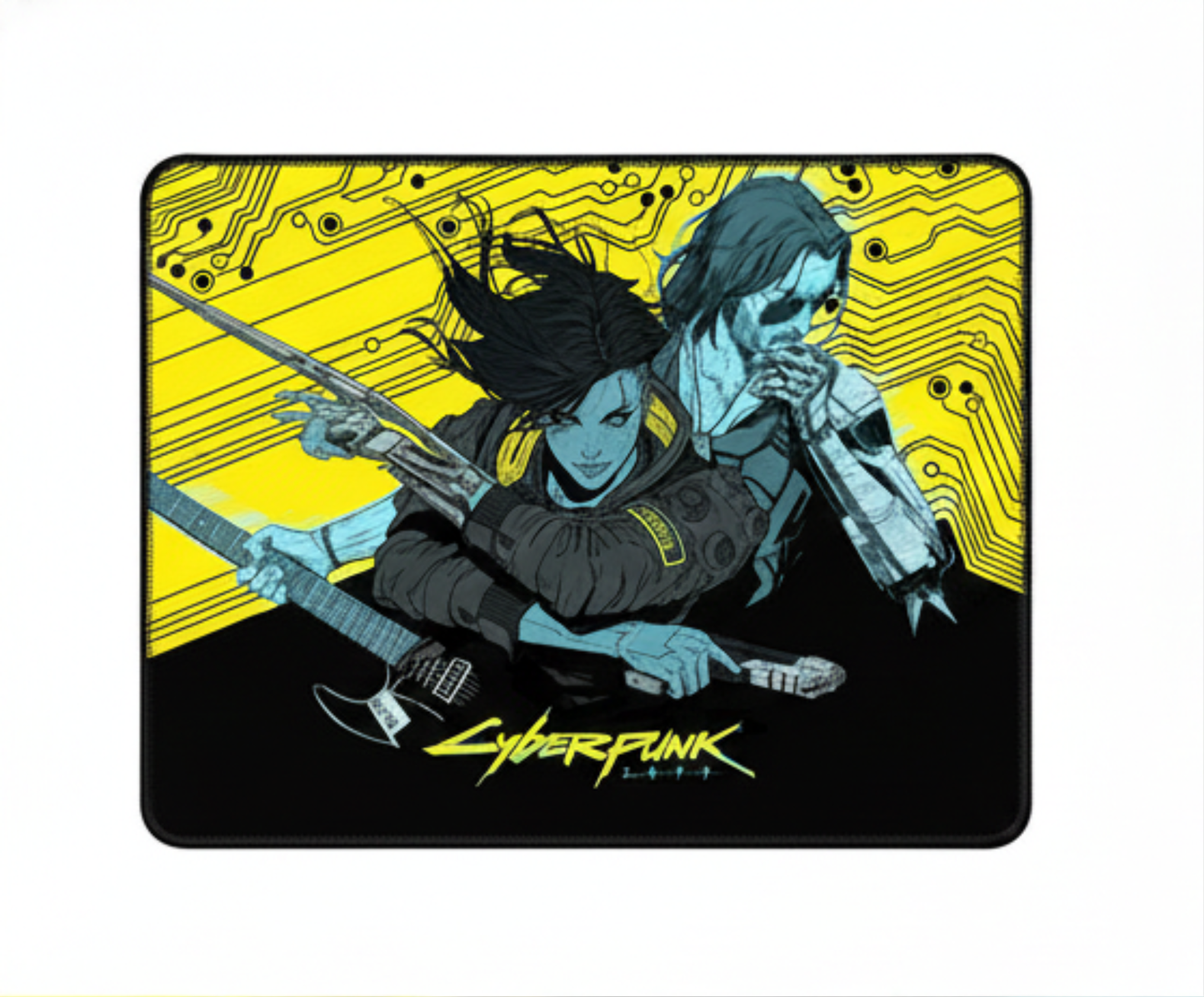 TECHFEST MOUSEPAD - PREMIUM STITCHED - CYBER YELLOW