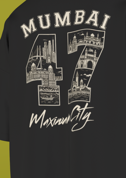 TEDX CRCE -MUMBAI 47 - PREMIUM 240 GSM OVERSIZE T-SHIRT - BLACK